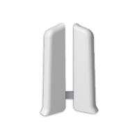 001 Заглушки (левая/правая) Лексида 80мм Белый (1пара/блистер)