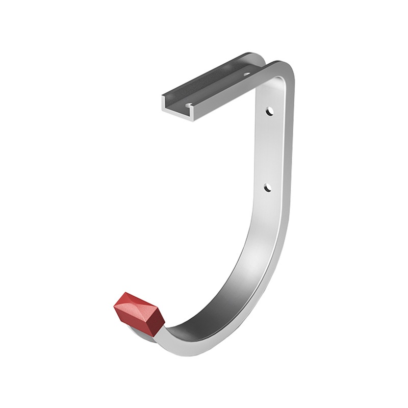 Крюк потолочный, закругленный 130х160х90мм, алюминий, серебро анодированное