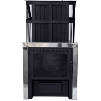 Печь банная "Сибирь" с закрытой каменкой с панорамной дверцей