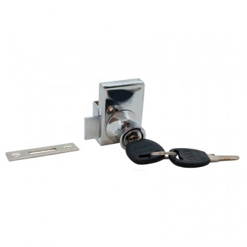 Замок для 2-х стеклянных дверей № 805 (хром)