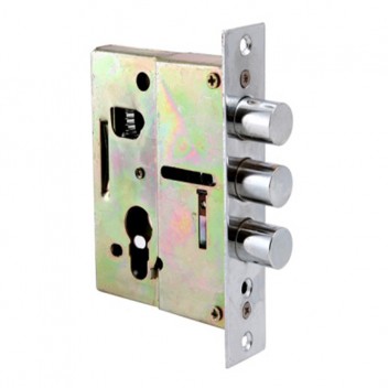 Замок врезной верхний для китайских дверей б/цил ЗВ1-06А без ручк. АЛЛЮР (20)