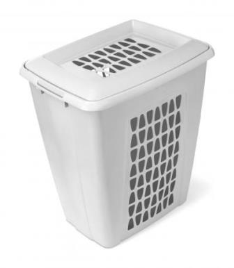 Корзина д/белья 45,0л СВЕТЛО СЕРАЯ [МОЛЕТТА]