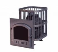 Печь банная чугунная "СИБИРЬ-24" С универсальной чугунной топочной дверкой (конвекционная)