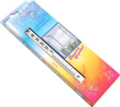 Термометр липучка Т-5 стеклянный (в коробочке)/100