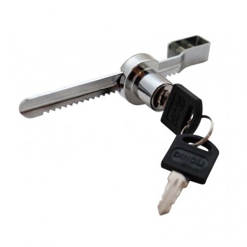 Замок для раздвижных дверей реечный (хром)