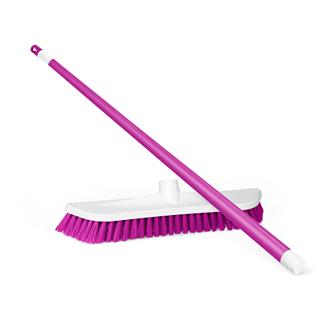 Комплект 2 в 1 щетка полотерная Elite Волга + черенок 120см, малиновый, арт 555-312