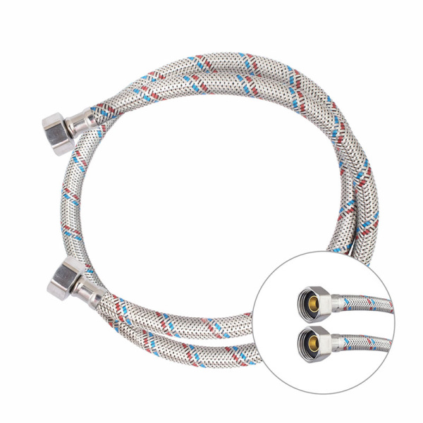 КЛИП 1317 Подводка гибкая д/воды, гайка из нерж. стали, 1/2" В/В, 800мм